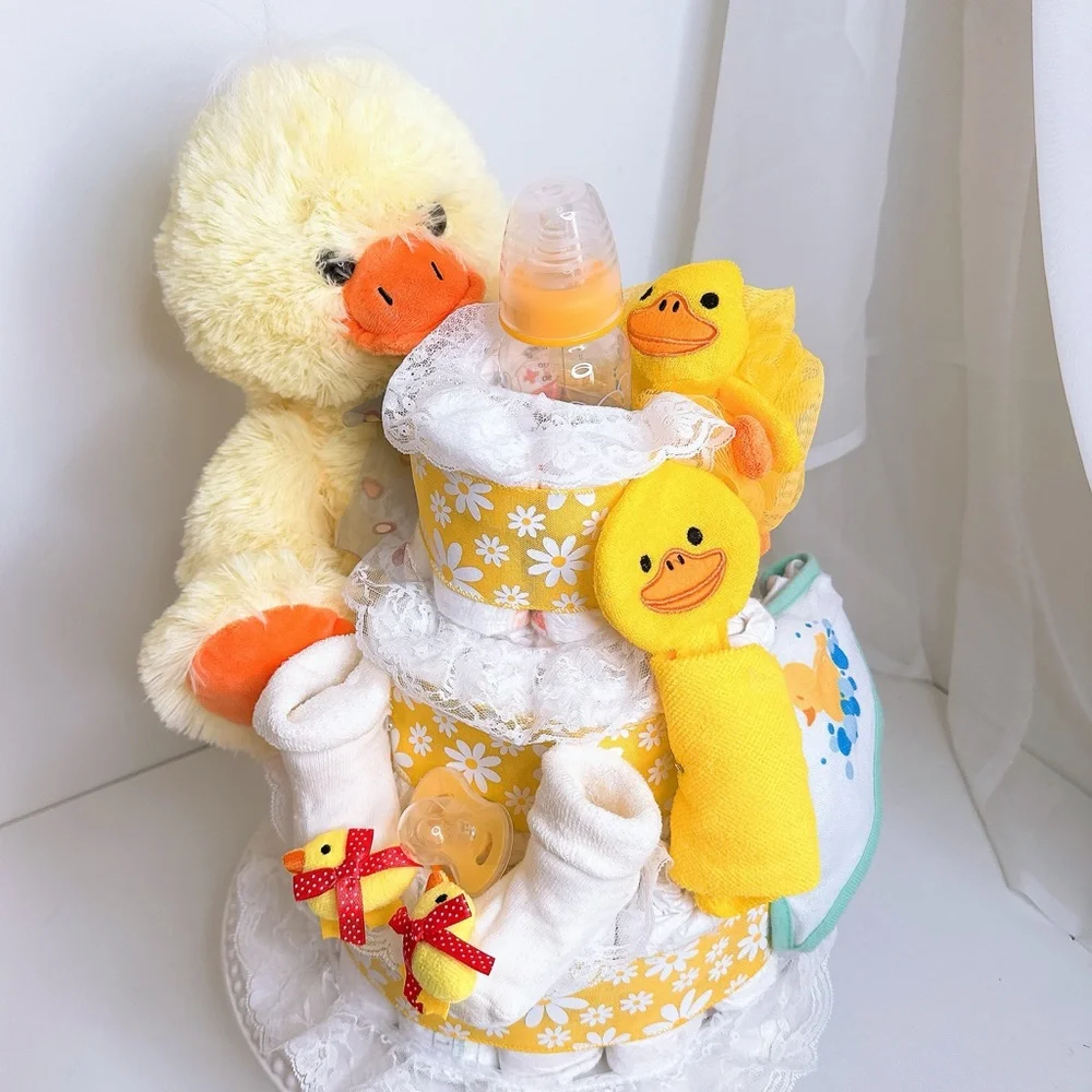 Yellow Duck Baby Diaper Cake